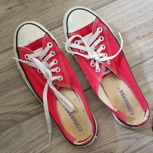 Red Converse Slip-ons Women's Sz 9